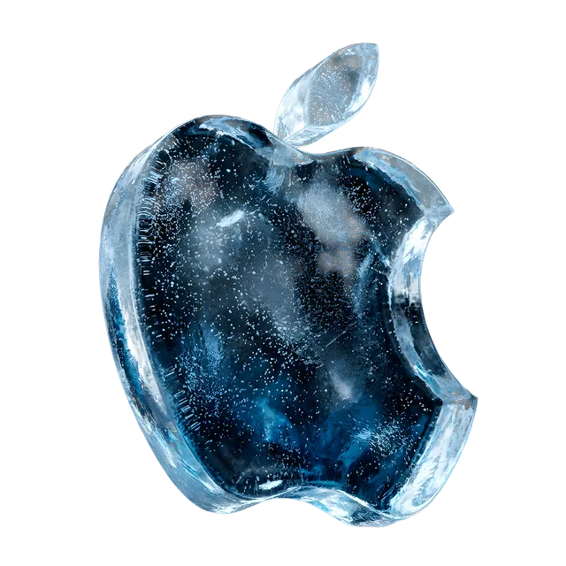 Logo rendered as ice