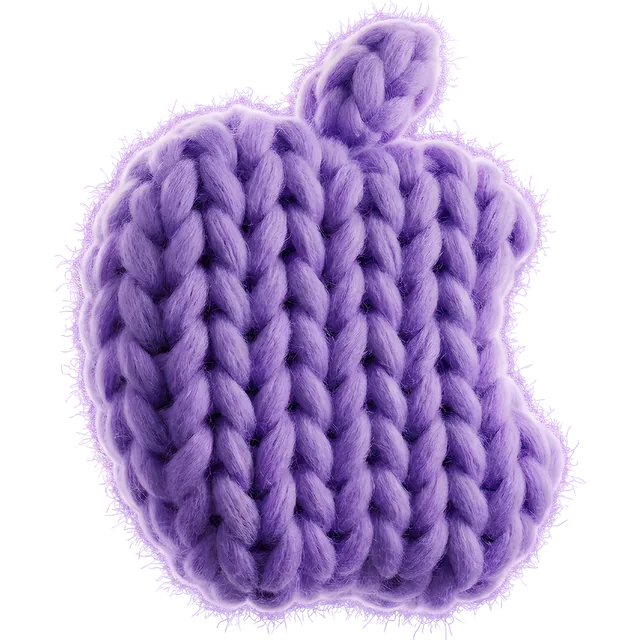 Logo rendered as knitted