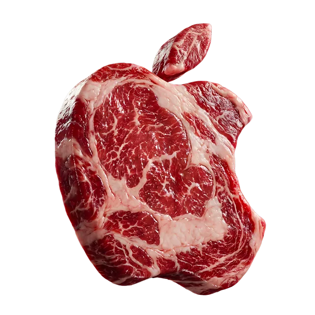 Logo rendered as meat