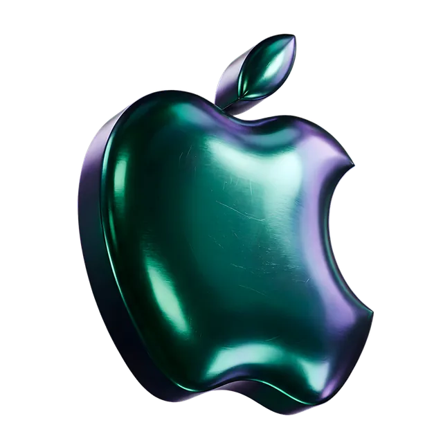 Logo rendered as titanium